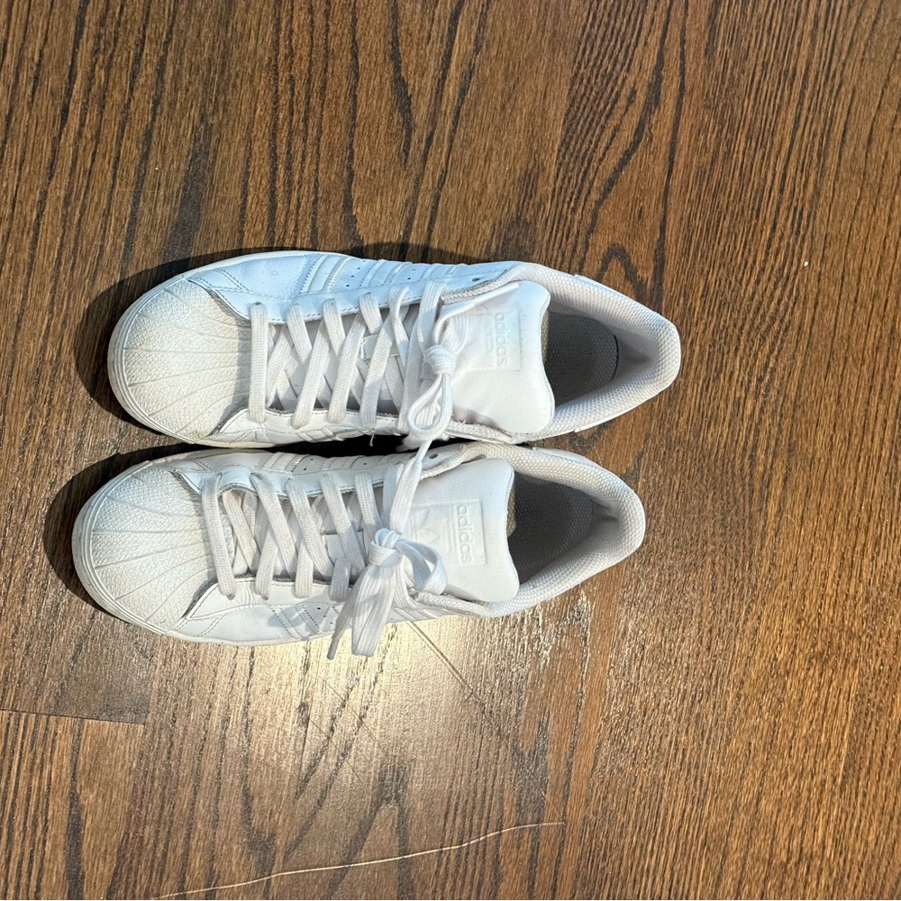 Adidas Cream Sneakers with Logo